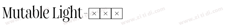 Mutable Light字体转换